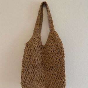 Handwoven Tan Tote Bag